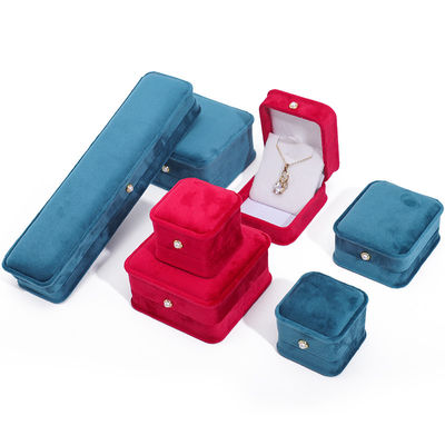 Boîte à anneaux en velours ronde pour les bijoux de luxe boîte d'emballage pour les oreillettes pendentifs