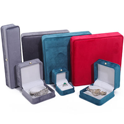 Boîte à anneaux en velours ronde pour les bijoux de luxe boîte d'emballage pour les oreillettes pendentifs