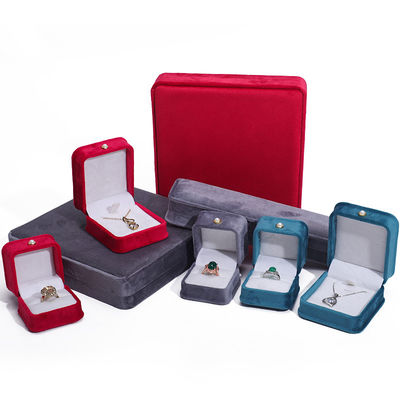Boîte à anneaux en velours ronde pour les bijoux de luxe boîte d'emballage pour les oreillettes pendentifs