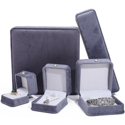 Boîte à anneaux en velours ronde pour les bijoux de luxe boîte d'emballage pour les oreillettes pendentifs