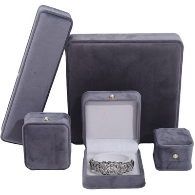 Boîte à anneaux en velours ronde pour les bijoux de luxe boîte d'emballage pour les oreillettes pendentifs