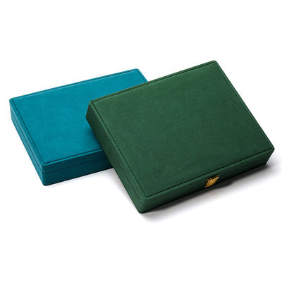 Boîte de bijoux en cuir PU portable pour les boucles d'oreilles bleues