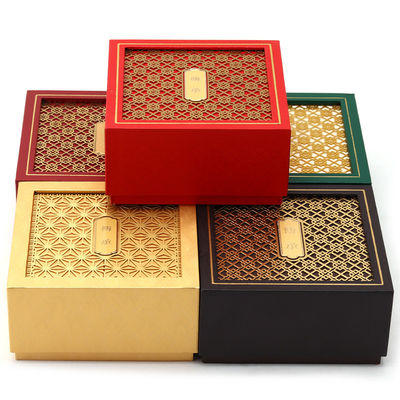 Boîte d'emballage de bijoux en papier carton de style ancien avec décor texturé