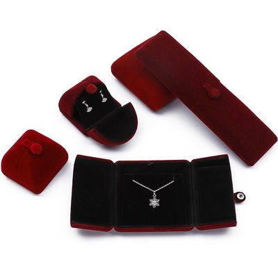 acheter Boîte à bijoux en velours doux rouge foncé en forme de coquille online manufacture