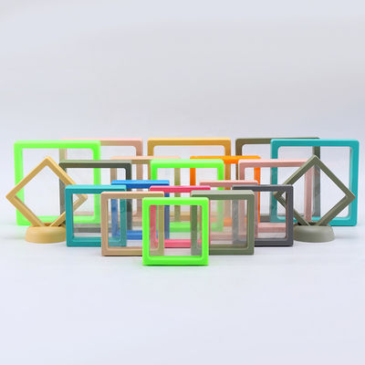 Boîte d'affichage de bijoux en suspension multicolore avec film PE transparent