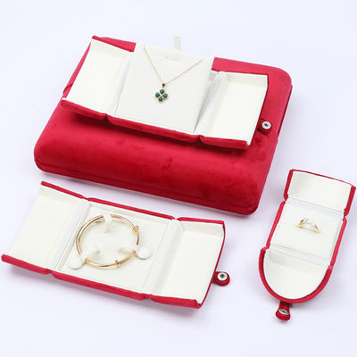 acheter Boîtes à bijoux en velours rouge en forme de coquille de haute qualité Boîtes d'emballage de luxe pour le stockage online manufacture