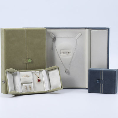 acheter Emballage de coffret de bijoux en velours de marque personnalisée multifonctionnelle avec fermeture au bouton online manufacture