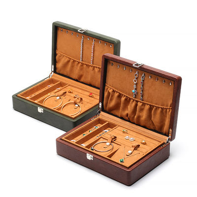 acheter Portable espace spacieux faux bijoux en cuir organisateur de boucle de luxe pour les voyages online manufacture