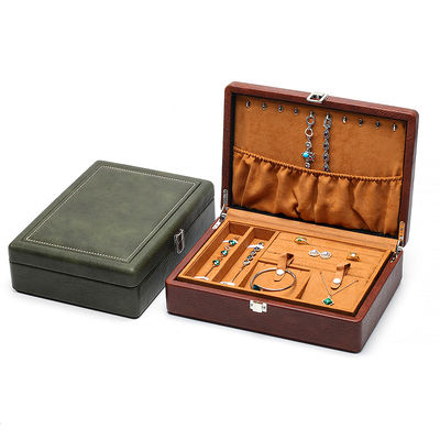 Portable espace spacieux faux bijoux en cuir organisateur de boucle de luxe pour les voyages