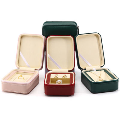 Emballage de boîte à bijoux de taille personnalisée avec fermeture à glissière et bordure épaisse interne