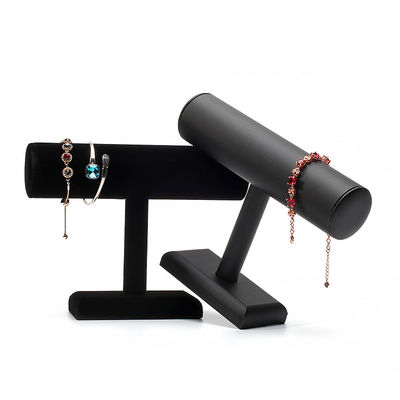 Display de bijoux en plastique cylindrique en forme de T