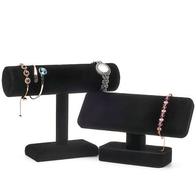Display de bijoux en plastique cylindrique en forme de T