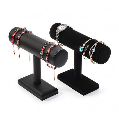 Display de bijoux en plastique cylindrique en forme de T