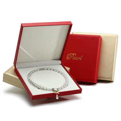 Organiseur d'emballage de bijoux en cuir en PU multifonctionnel pour pendentif de perle