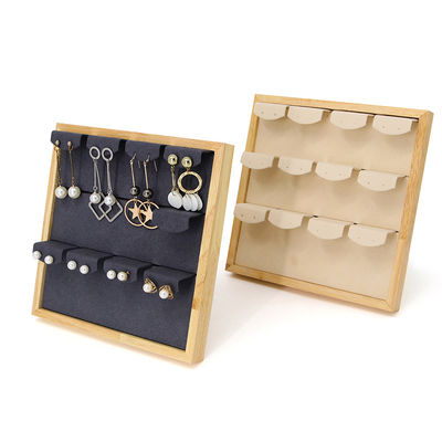 acheter 4x3 Pratique multi-cellule Détecteur de bijoux en bois Stand pour boucles d'oreilles Pendant online manufacture