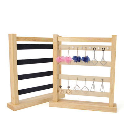 Compact Multifonction Des boucles d'oreilles en bois Display Rack Jeux Stand