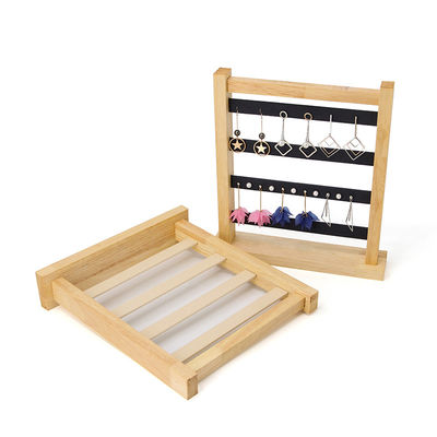 Compact Multifonction Des boucles d'oreilles en bois Display Rack Jeux Stand