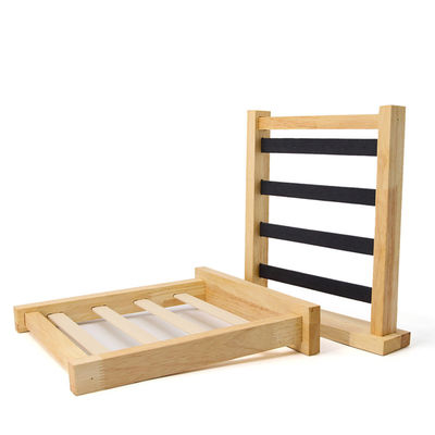 Compact Multifonction Des boucles d'oreilles en bois Display Rack Jeux Stand