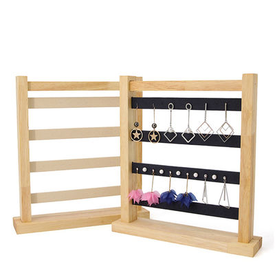 Compact Multifonction Des boucles d'oreilles en bois Display Rack Jeux Stand