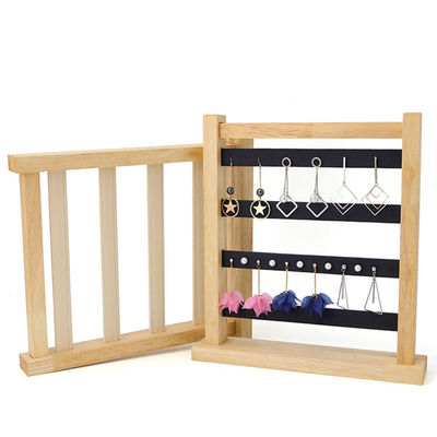 Compact Multifonction Des boucles d'oreilles en bois Display Rack Jeux Stand