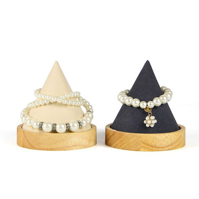 acheter Affichage de bijoux en bois en forme de cône online manufacture