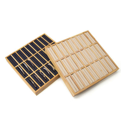 acheter 3x9 Compact Joaillerie en bois massif anneau de stockage plateau d'affichage pour le spectacle de luxe online manufacture