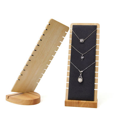 Affichage portable de bijoux en bois à fente pour montre de pendentif