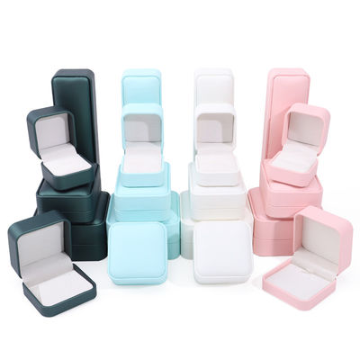 acheter Boîte de rangement de bijoux en cuir en PU à toit convexe multicolore online manufacture