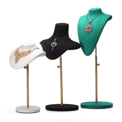 Portable Détachable Joaillerie en velours doux Organisateur mannequin Buste d'affichage de luxe