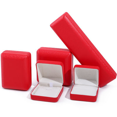 Boîte à bijoux de luxe en cuir en PU avec revêtement en velours de grains de neige