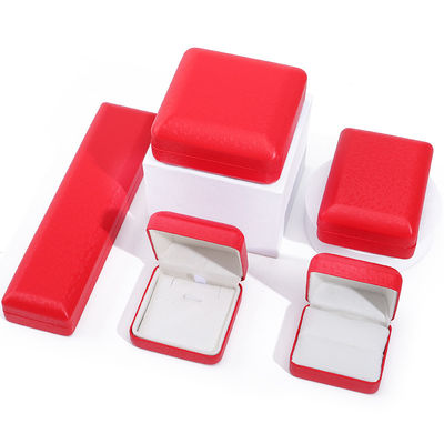Boîte à bijoux de luxe en cuir en PU avec revêtement en velours de grains de neige