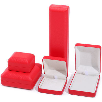 Boîte à bijoux de luxe en cuir en PU avec revêtement en velours de grains de neige
