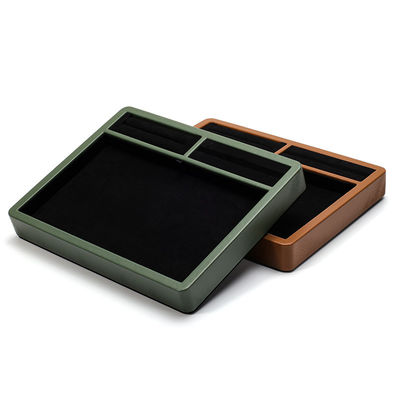 Plaque d'affichage de bijoux en cuir en PU à compartiments multiples pour pendentif d'anneau