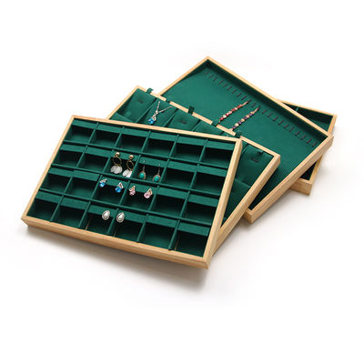 acheter Plaque d'affichage de bijoux en bois personnalisé Compartiments multiples pour les oreillettes d'anneau Pendentif online manufacture