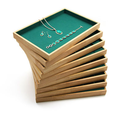 Plaque d'affichage de bijoux en bois personnalisé Compartiments multiples pour les oreillettes d'anneau Pendentif