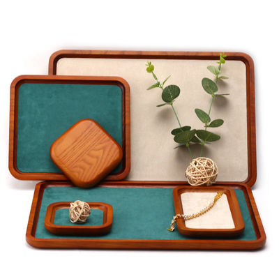 Display de bijoux en bois massif à revêtement multicolore