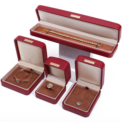 acheter Effets flottants en cuir PU rouge Luxe bijoux boîte d'emballage online manufacture