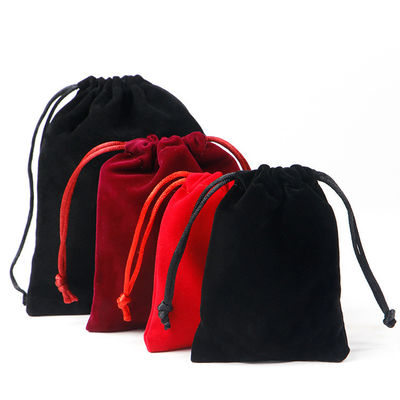 acheter Sac à bijoux en velours à corde de traction lisse de plusieurs tailles pour emballage cadeau de bijoux de luxe online manufacture