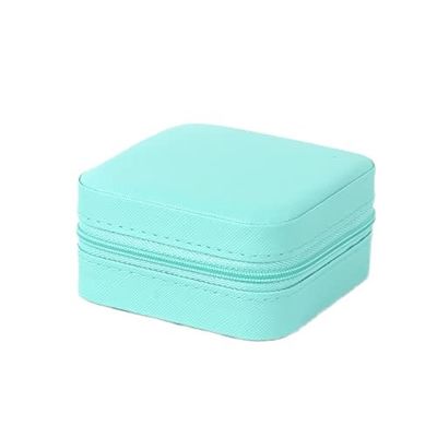 Compartiments multiples en PU en cuir pour les bijoux de voyage, boîte d'organisation, sac fermeture à glissière