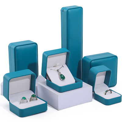 Paon vert attractif faux cuir bijoux emballage boîte ensemble de luxe