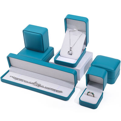 Paon vert attractif faux cuir bijoux emballage boîte ensemble de luxe