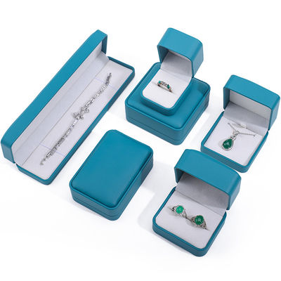 Paon vert attractif faux cuir bijoux emballage boîte ensemble de luxe