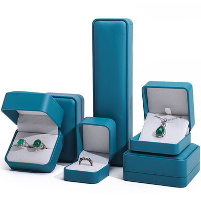 Paon vert attractif faux cuir bijoux emballage boîte ensemble de luxe
