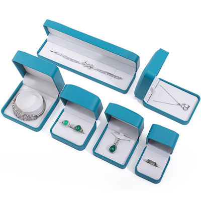 Paon vert attractif faux cuir bijoux emballage boîte ensemble de luxe