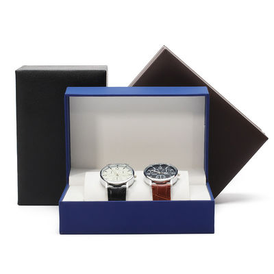 Boîte à montres en papier dur à deux fonctions, boîtier d'emballage de luxe anti-poussière