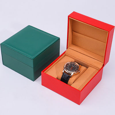 Boîte de rangement de montres en cuir en PU avec poche intérieure pour bijoux