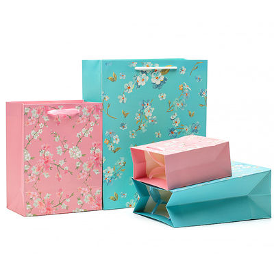 Sac en papier en carton robuste avec poignée pour cadeau d'anniversaire de fille