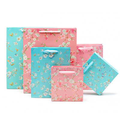 Sac en papier en carton robuste avec poignée pour cadeau d'anniversaire de fille