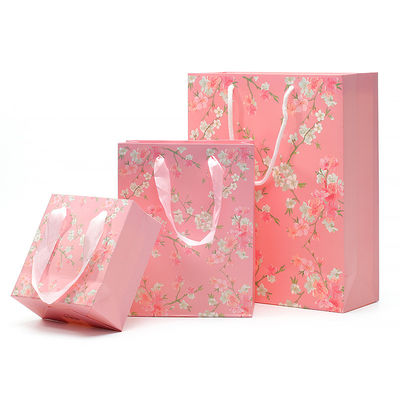 Sac en papier en carton robuste avec poignée pour cadeau d'anniversaire de fille