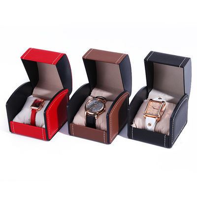 Flip Open Deluxe Casque de montre en cuir fait à la main Trésor Emballage Couverture de montre